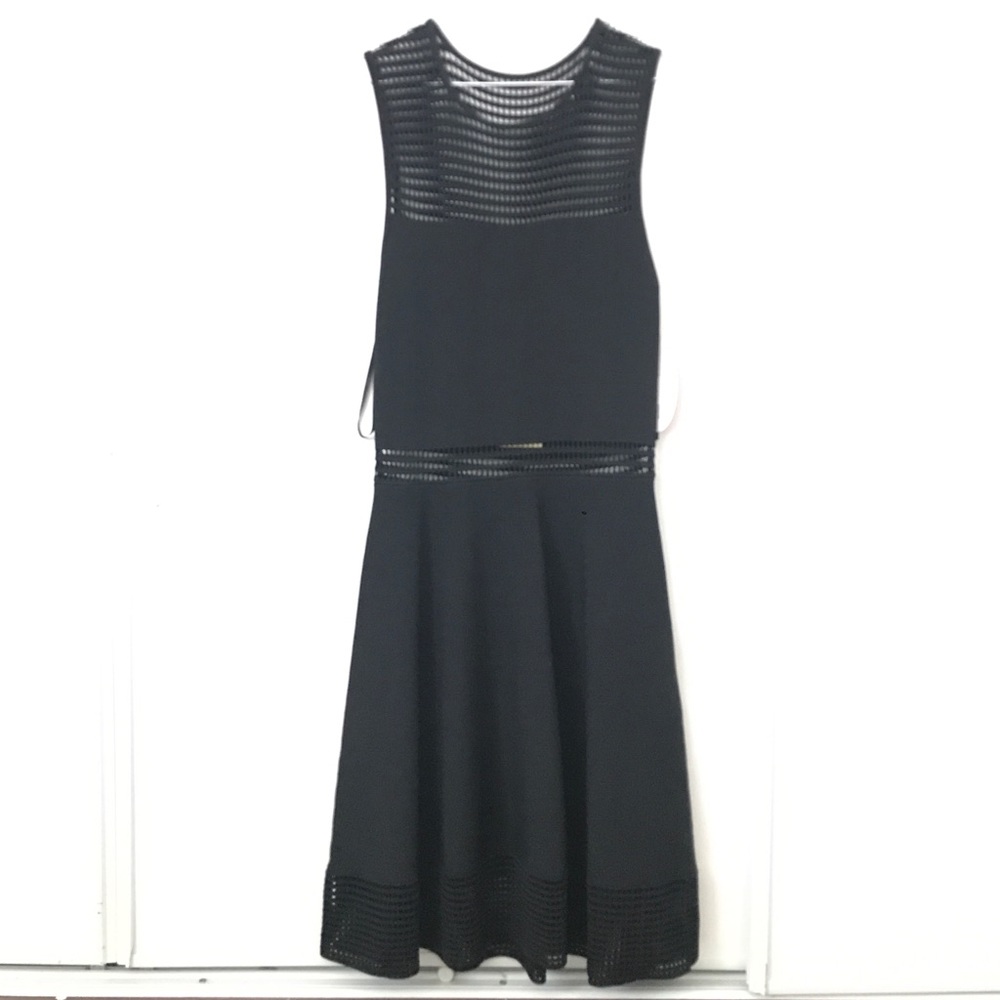 Torn by Ronny Kobo Black Cutout Detail Black Dress